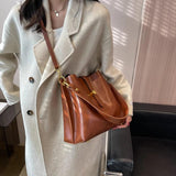 Winter Women's PU Leather Crossbody Bag w/ Shoulder Straps Purses and Handbag