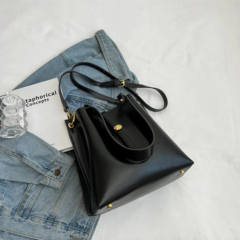 Winter Women's PU Leather Crossbody Bag w/ Shoulder Straps Purses and Handbag