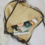 Women Straw Beach Bag Bohemian Tassel Handbag Summer Casual Shoulder