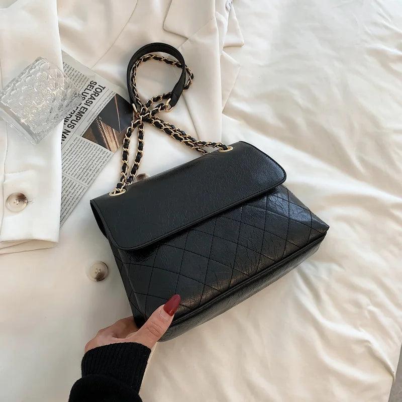 Quilted Flap Shoulder Bag Crossbody Chain Tote Handbag