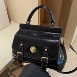Vintage PU Leather Crossbody Bag Large Capacity Shoulder Handbag