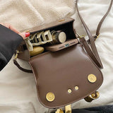 Green Square Crossbody Bag PU Leather Wide Strap Handbag Tote