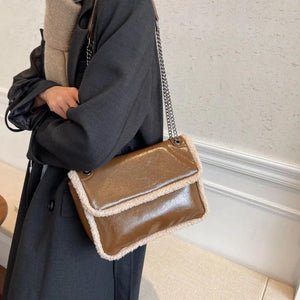 Winter Furry Lambswool Crossbody Shoulder Bag