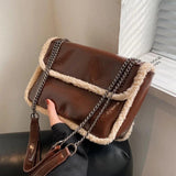 Winter Furry Lambswool Crossbody Shoulder Bag