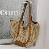 Summer Women Shoulder Bags Female Travel Woven Handbags Hollow Straw Beach Totes