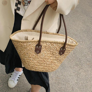 Women Boho Tote Bag Straw Beach Handbag Party Clutch