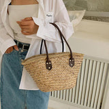 Women Boho Tote Bag Straw Beach Handbag Party Clutch