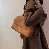 Women Pink Large Capacity Tote Shoulder Bags Soft Pu Leather Crossbody Bags