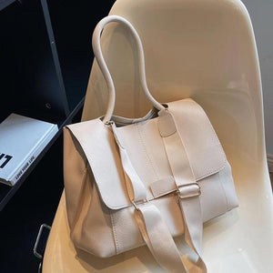 Women Pink Large Capacity Tote Shoulder Bags Soft Pu Leather Crossbody Bags