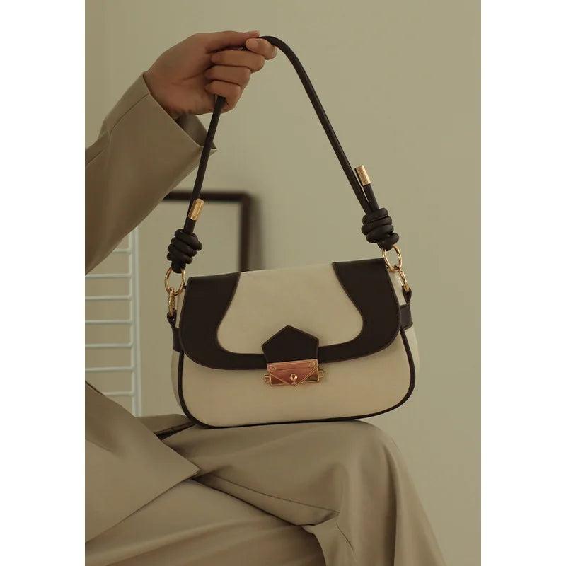 Female Style Knotted Shoulder Bag Underarm Bag OL Commuter Messenger Bag