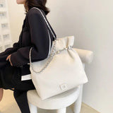 Casual Women PU Leather Big Handbags Female Green Shoulder Bag