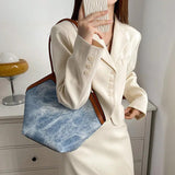 Vintage Women Big Tote Bucket Bag Brown PU Leather Crossbody Bags