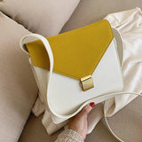 Women Messenger Bags Female Brown Yellow Shoulder Bags Office Lady Flap