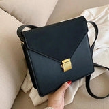 Women Messenger Bags Female Brown Yellow Shoulder Bags Office Lady Flap