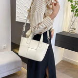 Leather Weave Square Shoulder Bag for Women