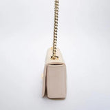 Small Square Bag with Line Decoration Chain Mini Shoulder Messenger