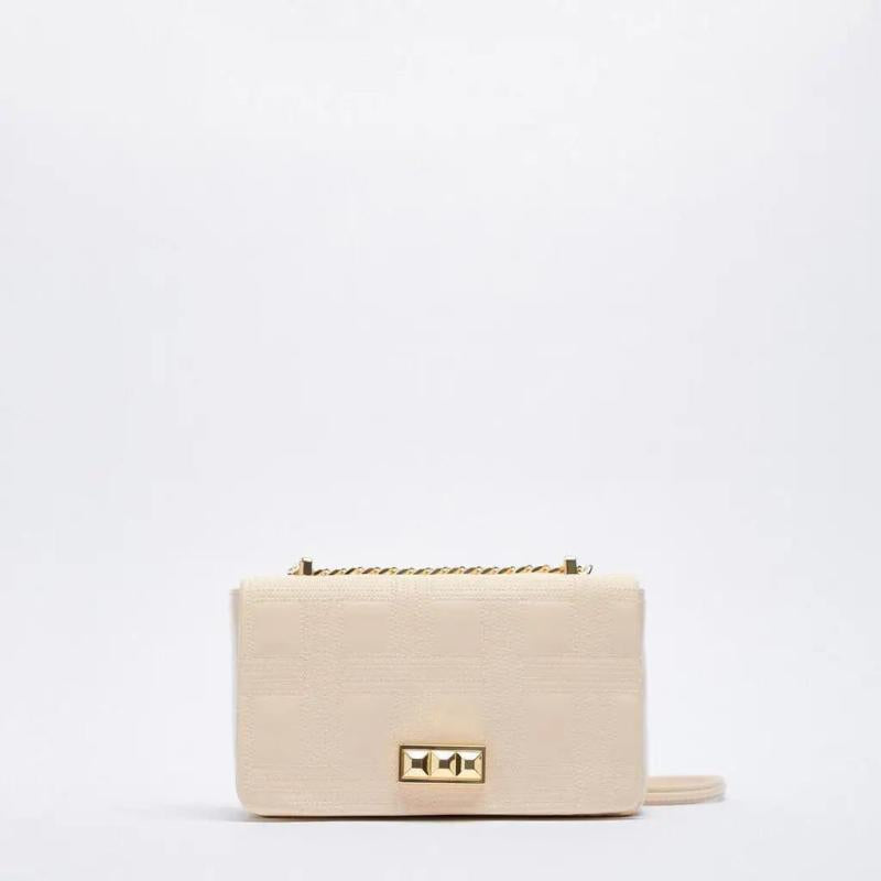 Small Square Bag with Line Decoration Chain Mini Shoulder Messenger