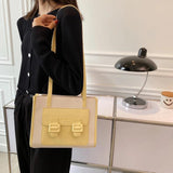 Casual Shoulder Bags for Women Contrast Messenger Bag Ladies Handbags Leather Cr
