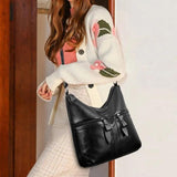 Women's PU Leather Handbag Tote Shoulder Crossbody Bag