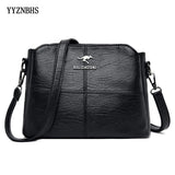 Soft Leather Crossbody Messenger Bag Vintage Shoulder Bag