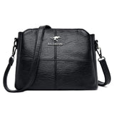 Soft Leather Crossbody Messenger Bag Vintage Shoulder Bag