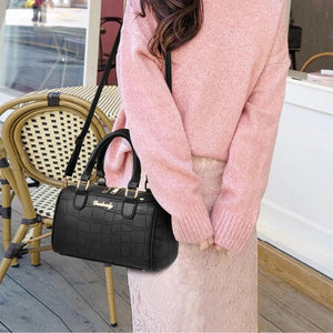 Vintage Crocodile Pattern PU Leather Handbag Women Shoulder Bag