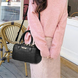 Vintage Crocodile Pattern PU Leather Handbag Women Shoulder Bag