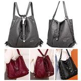 Soft Leather Handbags Large Capacity Tote Bag Female Shoulder Bags