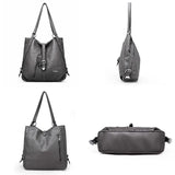 Soft Leather Handbags Large Capacity Tote Bag Female Shoulder Bags