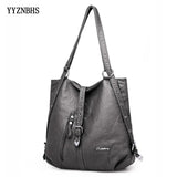 Soft Leather Handbags Large Capacity Tote Bag Female Shoulder Bags