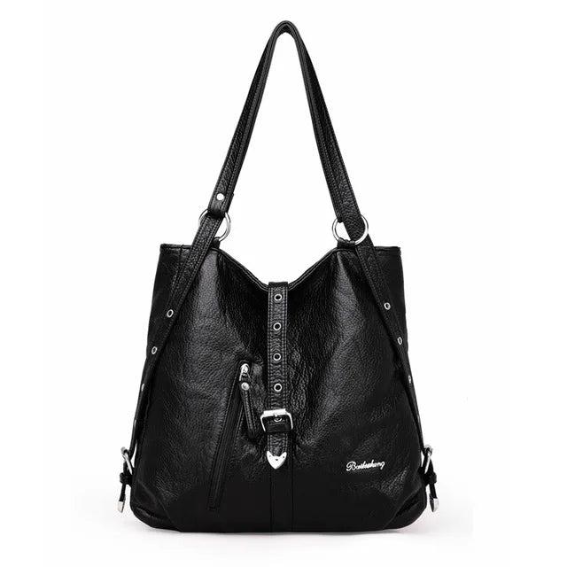 Soft Leather Handbags Large Capacity Tote Bag Female Shoulder Bags