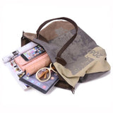 Women Canvas Tote Bag Large Pocket Casual Handbag Shoulder Bag