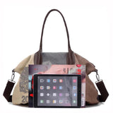 Women Canvas Tote Bag Large Pocket Casual Handbag Shoulder Bag