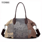 Women Canvas Tote Bag Large Pocket Casual Handbag Shoulder Bag
