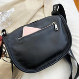 Leather Messenger bag Thick Chain Shoulder Bags Soft Cowhide Female Dumpling Bag