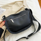 Leather Messenger bag Thick Chain Shoulder Bags Soft Cowhide Female Dumpling Bag