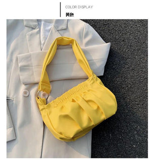 Spring Summer Cloud Ruffled Pleated Messenger Bag Soft PU