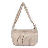 Spring Summer Cloud Ruffled Pleated Messenger Bag Soft PU