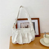 Spring Summer Cloud Ruffled Pleated Messenger Bag Soft PU