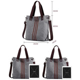 Large Canvas Tote Bag Women Casual Shoulder Bag Ladies Crossbody Bags