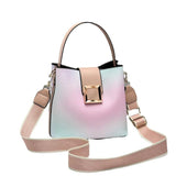 Women's PU Leather Bucket Handbag Lady's Shoulder Cross Body Bag
