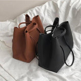 Large Capacity Vintage PU Women's Bag Messenger Tote Handbag