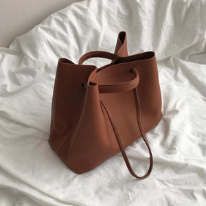 Large Capacity Vintage PU Women's Bag Messenger Tote Handbag