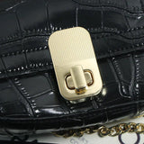 Crocodile Pattern Women's Waist Bag Chain Crossbody Bag Phone Purse