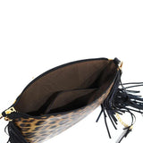 Leopard Crossbody Bags for Women Tassel Clutch Ladies Shoulder Messenger Bag