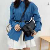 Skull Crossbody Bag Rivet Women Handbag Shoulder Bag Punk Small Lady Bags Clutch