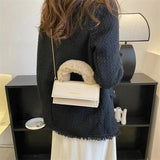 Furry Women Handbag Ladies Shoulder Crossbody Bag High End PU Chain