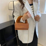 Furry Women Handbag Ladies Shoulder Crossbody Bag High End PU Chain