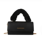 Furry Women Handbag Ladies Shoulder Crossbody Bag High End PU Chain