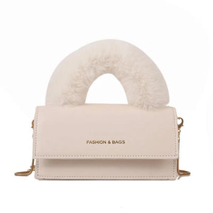 Furry Women Handbag Ladies Shoulder Crossbody Bag High End PU Chain
